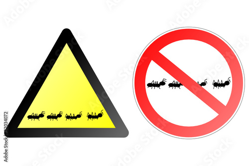 Warnschild Ameisen