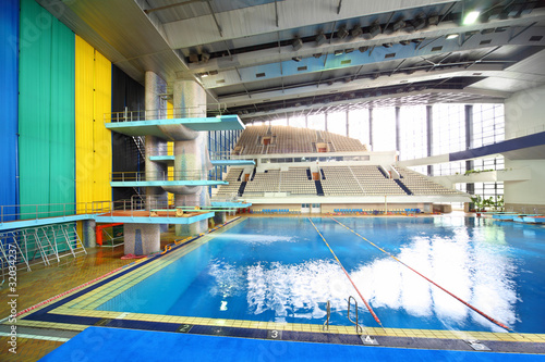 Swimming pool at preparation competitions