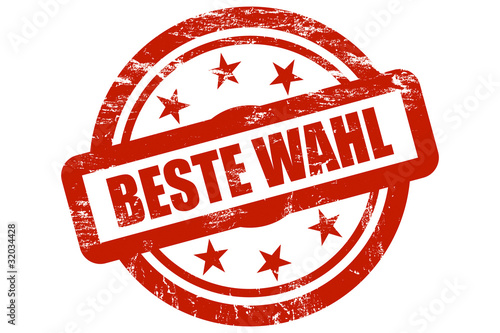 Sternen Stempel rot BESTE WAHL photo