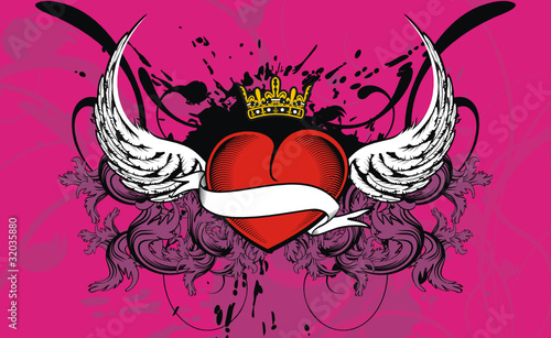 heraldic wingedheart background7 photo