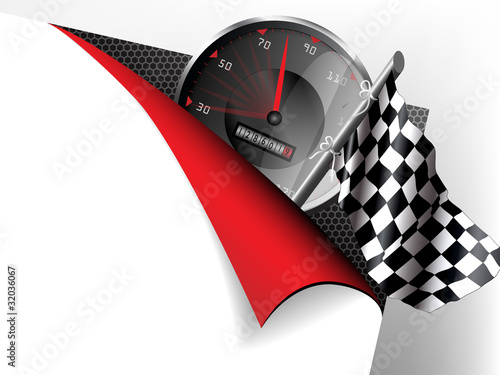 Paper with flex corner with racing theme