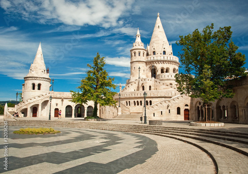 Canvas Print Fishermen's bastion at summer in Budapest, Hungary