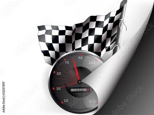 Paper with flex corner with racing theme