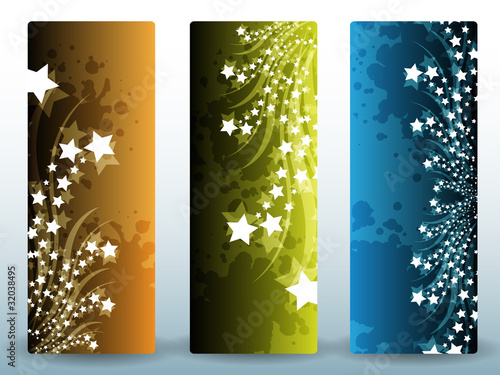 Three modern banners - astral theme