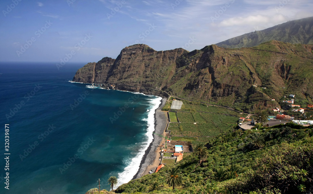 Landscape on La Gomera, Canary island,Spain - obrazy, fototapety, plakaty 