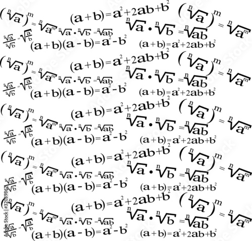 Mathematical formulas, on a white background