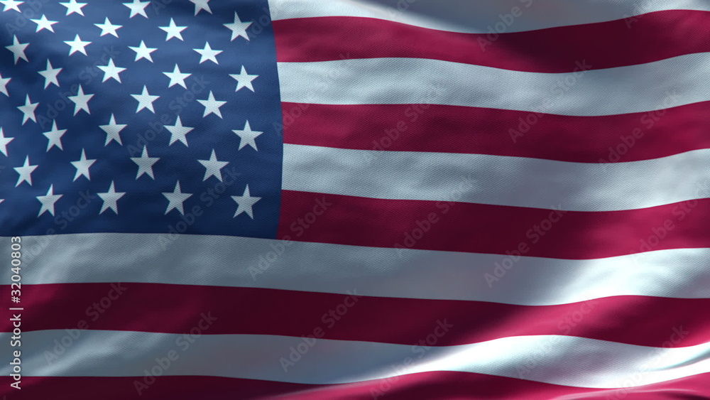 american flag waving loop Stock Video Adobe Stock