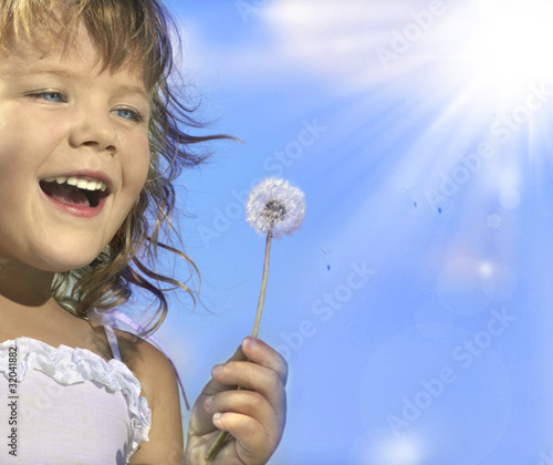 girl with dandelion