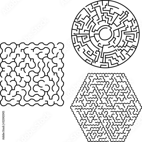 Set of alternative mazes