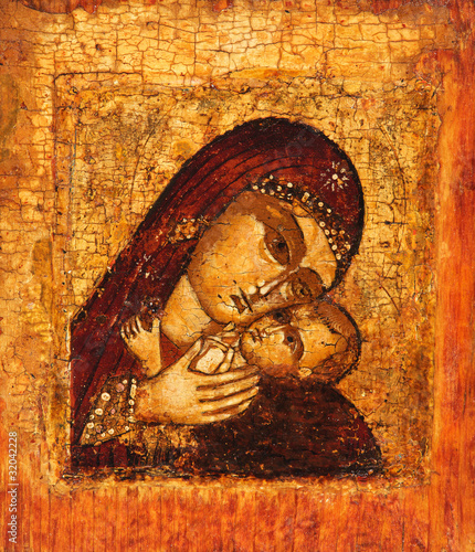 Old icon of Mother of God