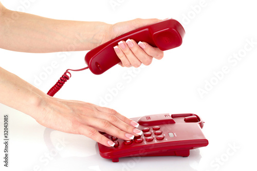 Dialing on the red phone