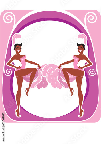 Retro showgirls poster design