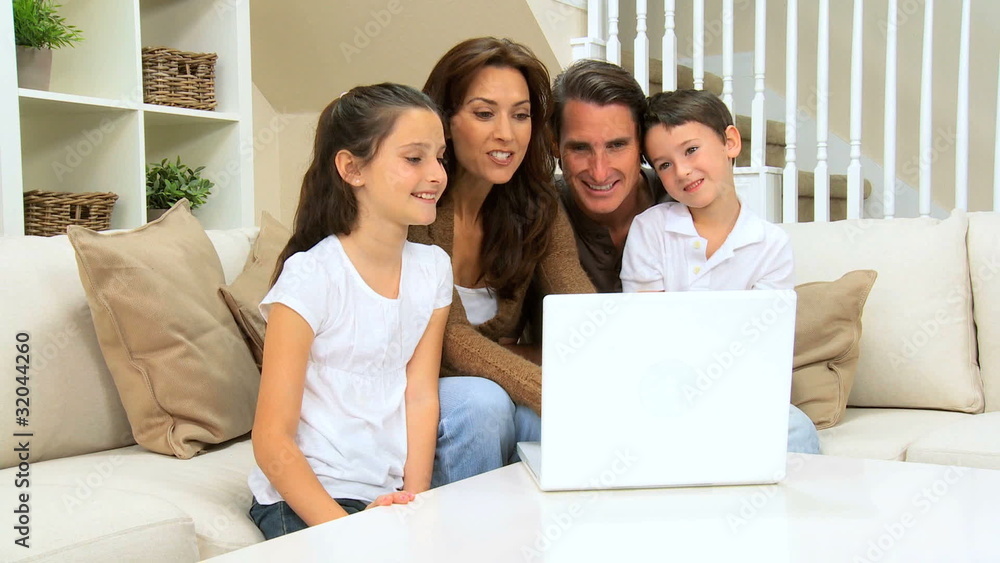 Family Group Using Online Technology Family Group Using Online Technology