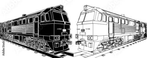 Train Locomotive Vector 03