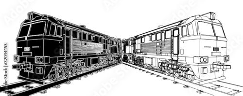 Train Locomotive Vector 02