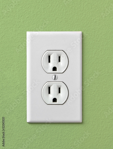 Fotografie Electrical House Outlet 110- Green