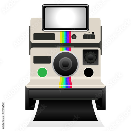 Vintage camera isolated over white background