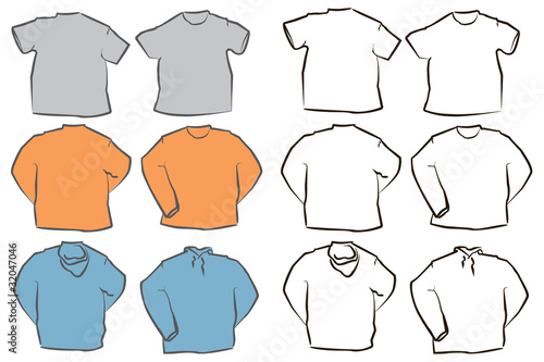 Vector Blank Clothing Templates