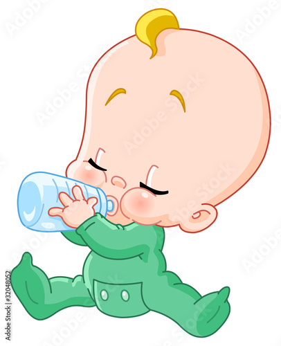 Baby with bottle