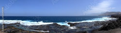panoramique sur la baie de cofete aux canaries