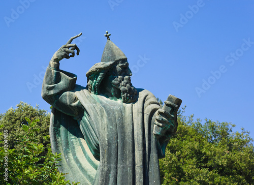 Statue of Gregorius of Nin in Split  Croatia