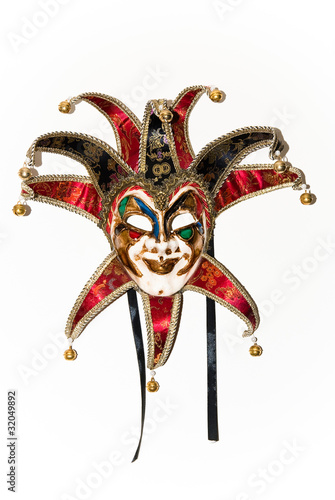 Masquerade Mask in Red and Gold