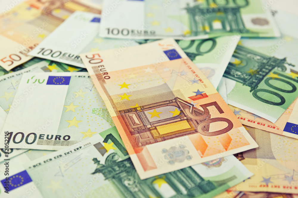 Background from  euro banknotes