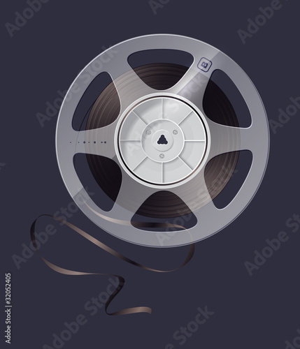 icon reel of magnetic tape recording. Old musical equipment