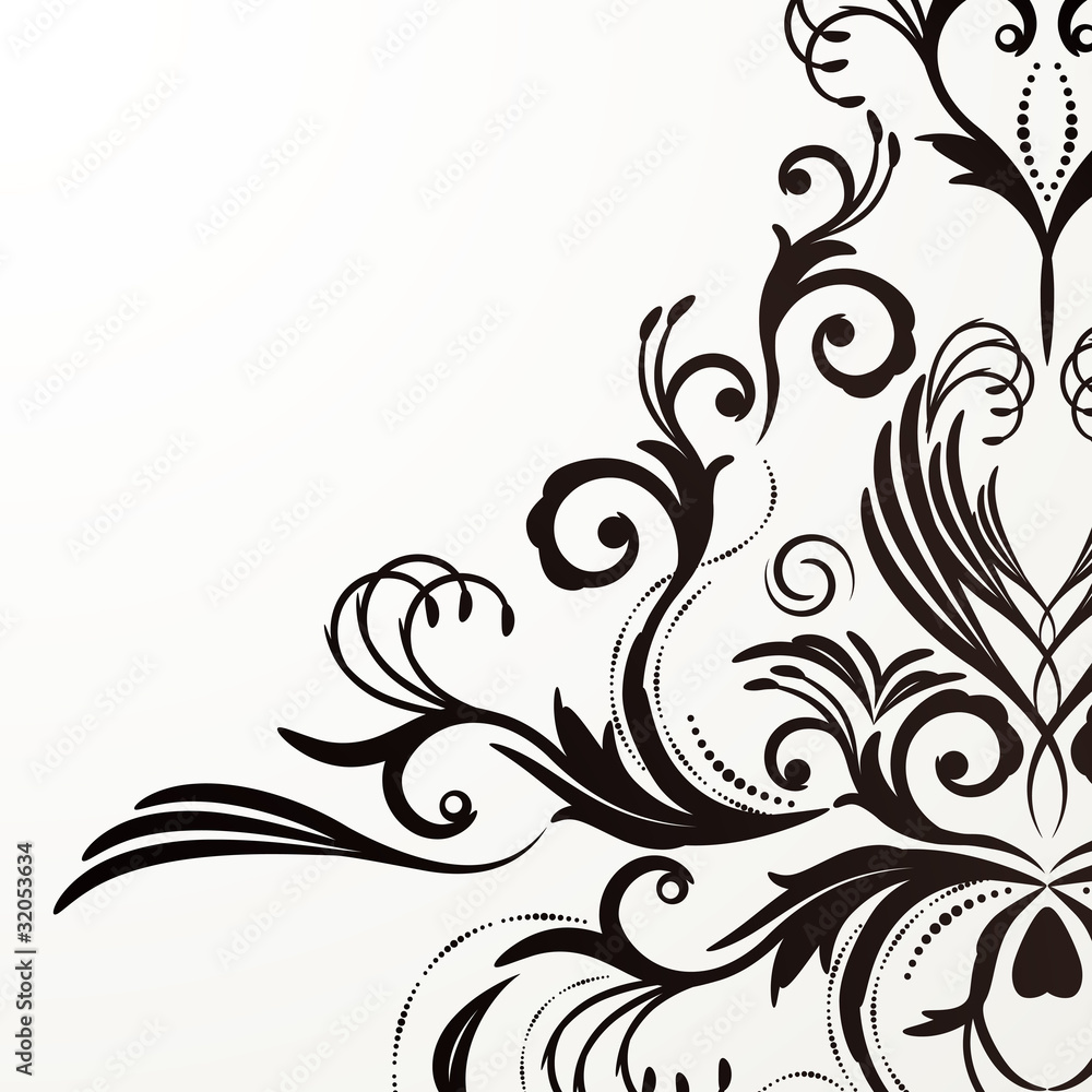Fototapeta premium Retro floral background for vintage design.