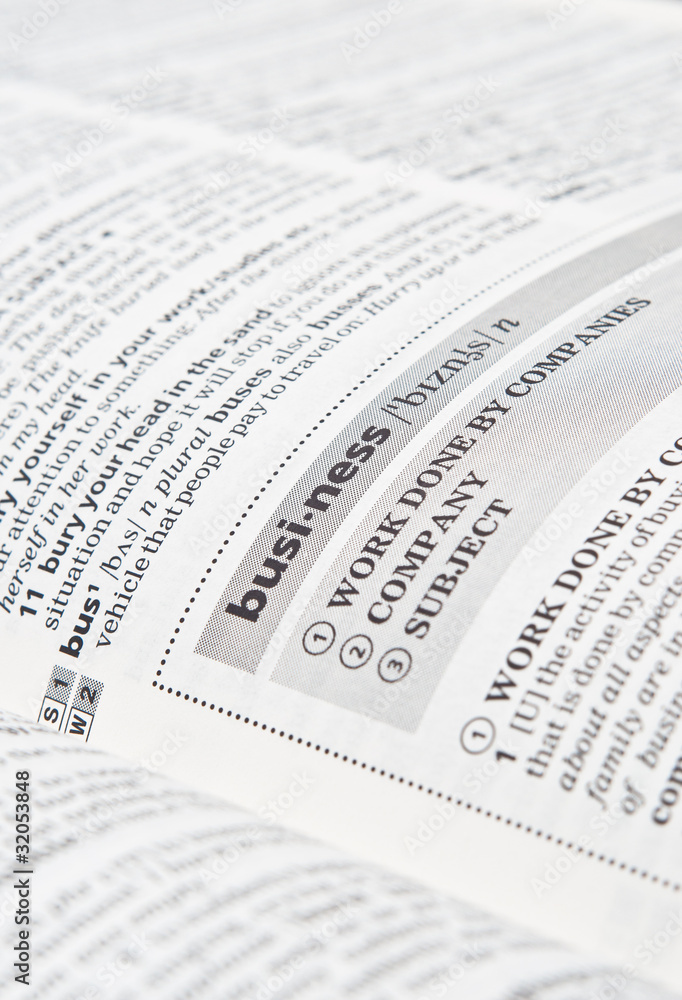 Business definition in dictionary Business definition in dictionary