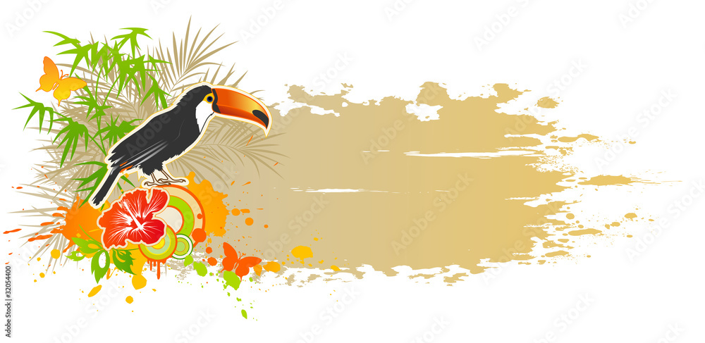 Naklejka premium tropical summer background