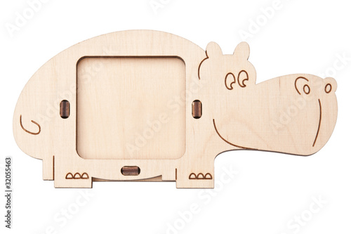 Photography wooden picture frame in the form of behemoth
