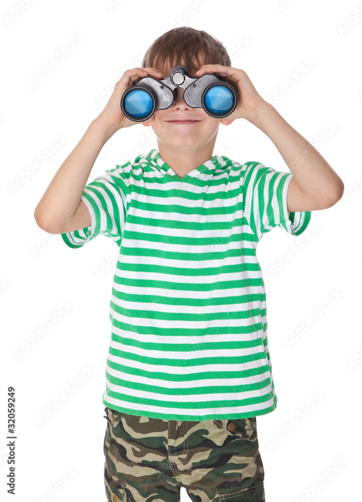 Boy holding binoculars Boy holding binoculars