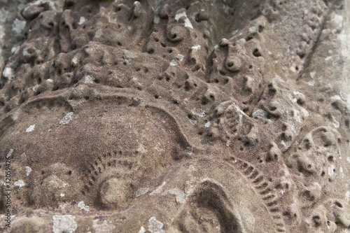 Фрагмент барельефа. Ангкор Ват, Сиемрип, Камбоджа