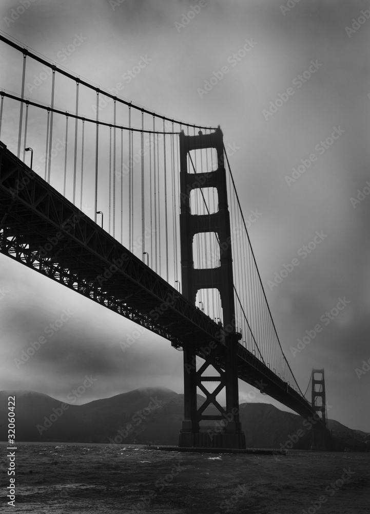 Obraz premium Golden Gate Bridge - schwarz/weiß
