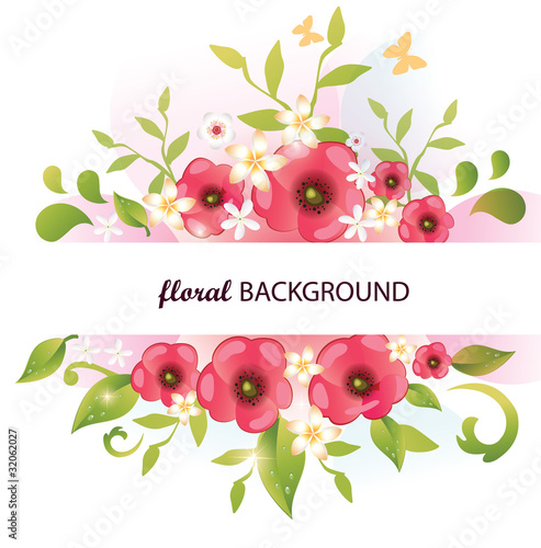 Floral background-Vector