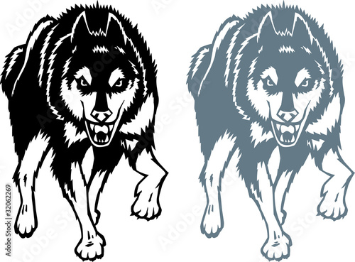Stylized wolf