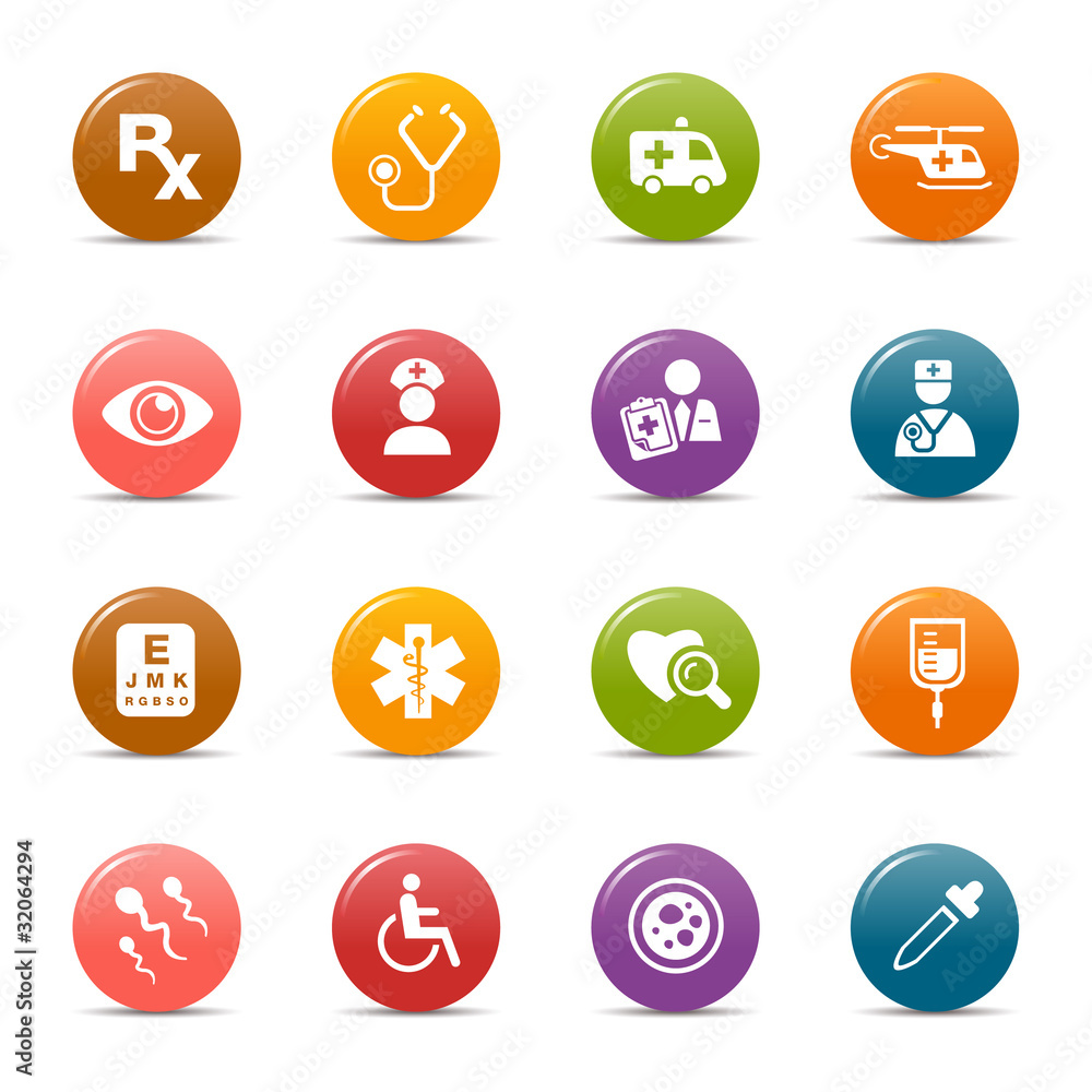 Colored Dots - Medical Icons Colored Dots - Medical Icons