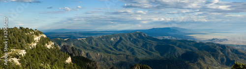 Panorama of mountains and forrests