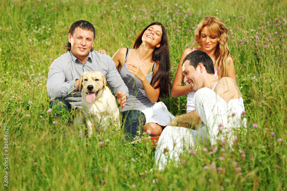 Obraz premium friends and dog