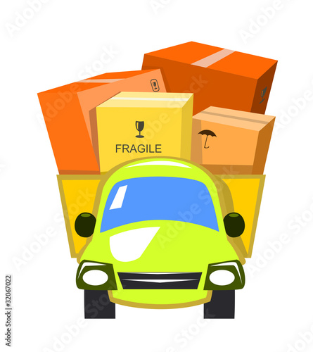 Vector delivery truck