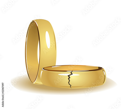 Broken wedding rings
