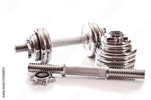 Dumbbell isolated on white