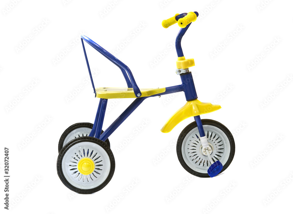 blue tricycle