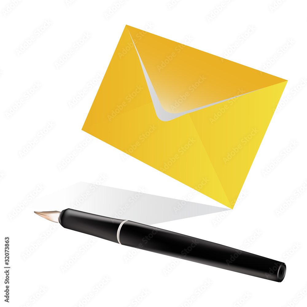 Post yellow envelope Post yellow envelope