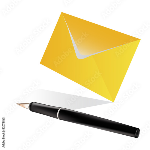 Post yellow envelope photo