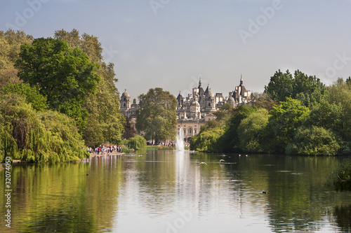 Horse Guards Parade, view from St. James's Park, London, UK photo