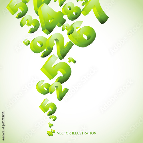 Abstract background with numbers.