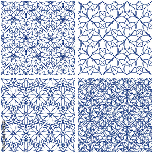 Seamless background with guilloche elements.