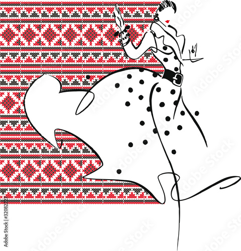 Fashion design woman. Vector illustration